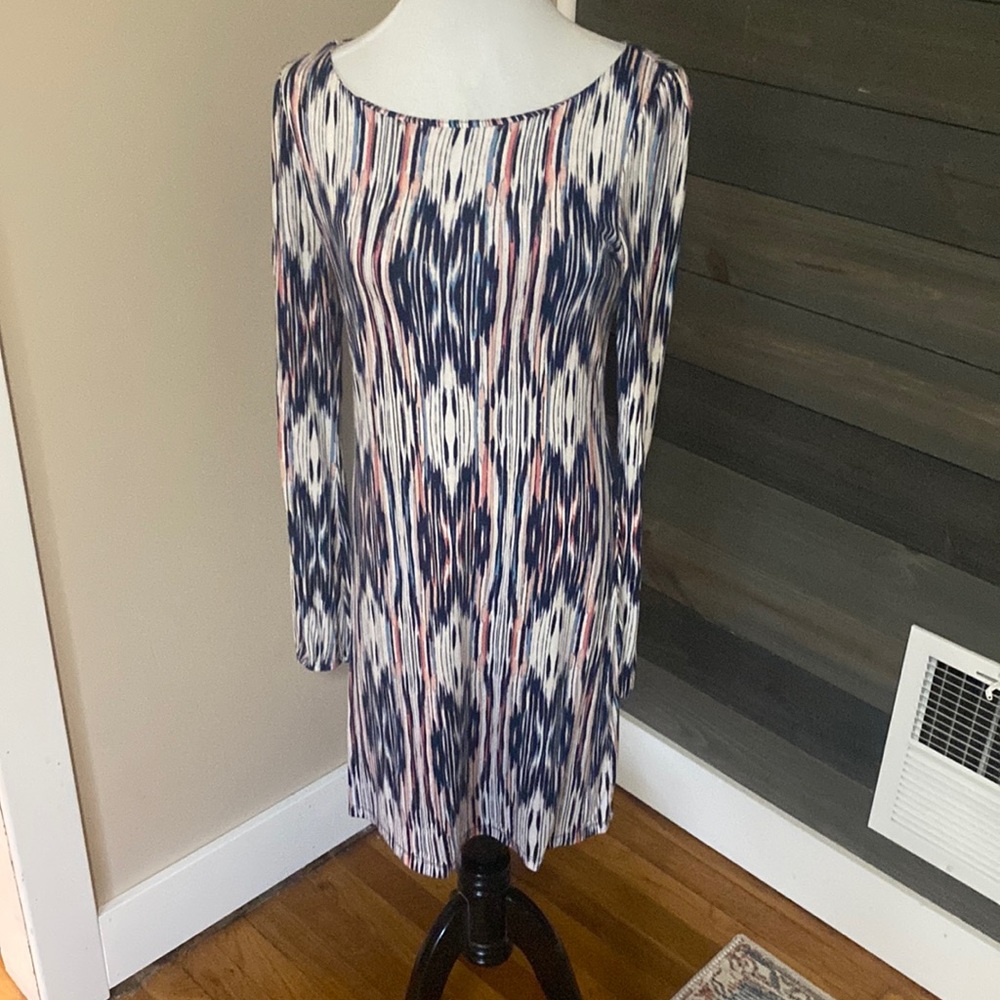 Long Sleeve Multi-Color Dress